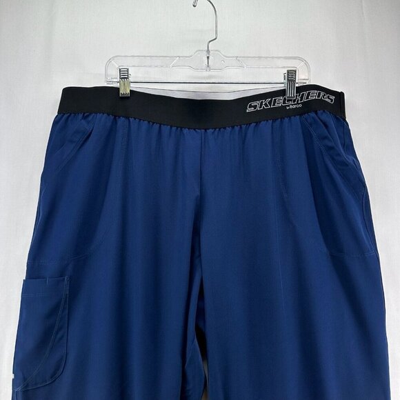 SKECHERS By Barco Scrub Pants Womens Size 3XL Breeze 3-Pocket Stretch Cargo Blue - Picture 3 of 10